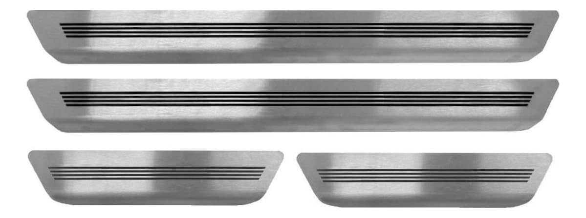 Soleira Curvada Aço Inox Premium para VW Virtus 170 TSI - Proteção e Estilo Incomparáveis