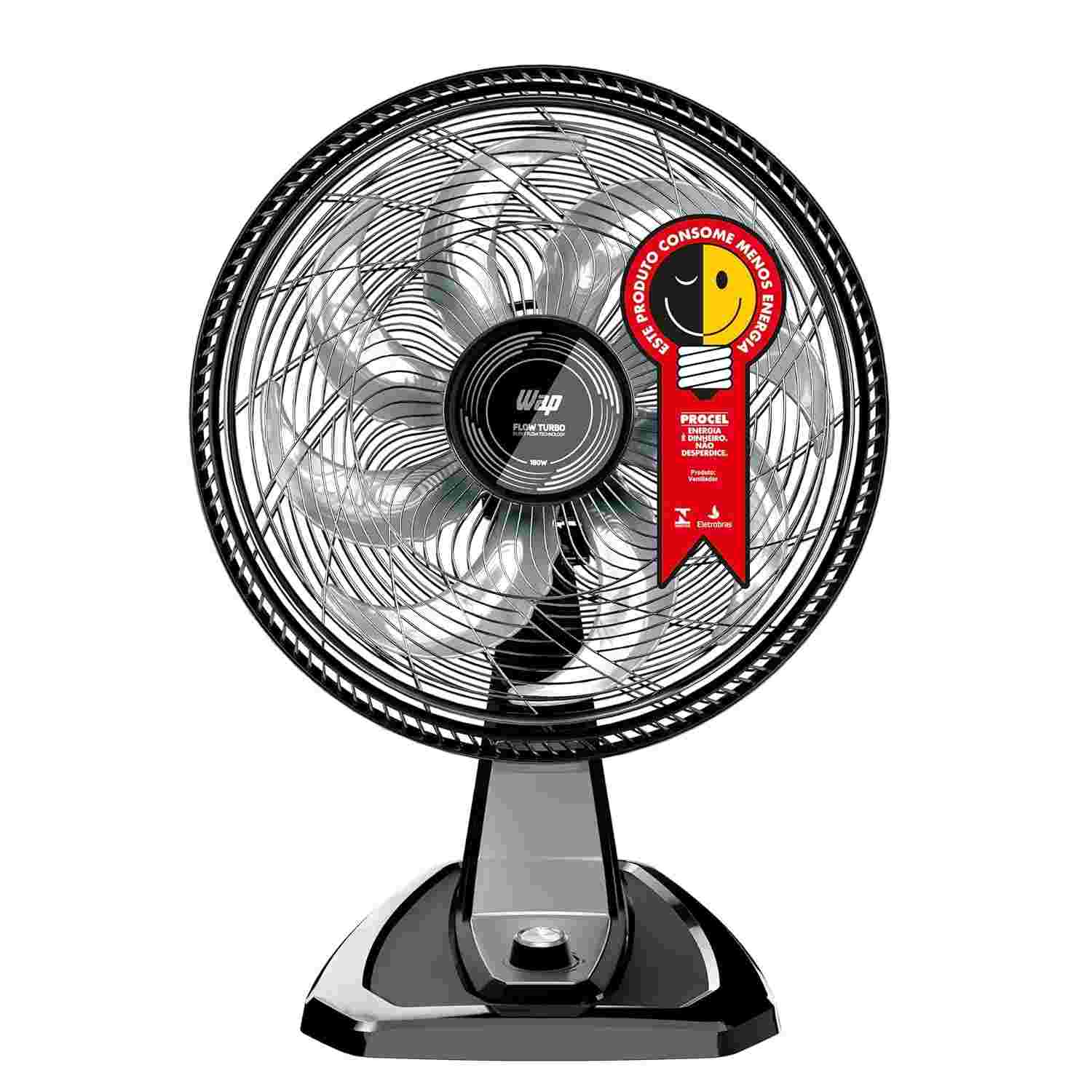 Ventilador WAP Flow Turbo 50cm - 8 Pás, 3 Velocidades, Silencioso e Econômico