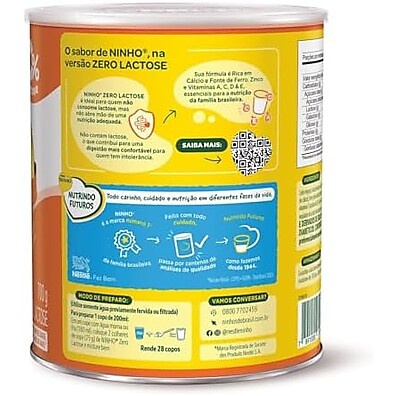 Ninho Zero Lactose 700g: Leite Delicioso e Leve