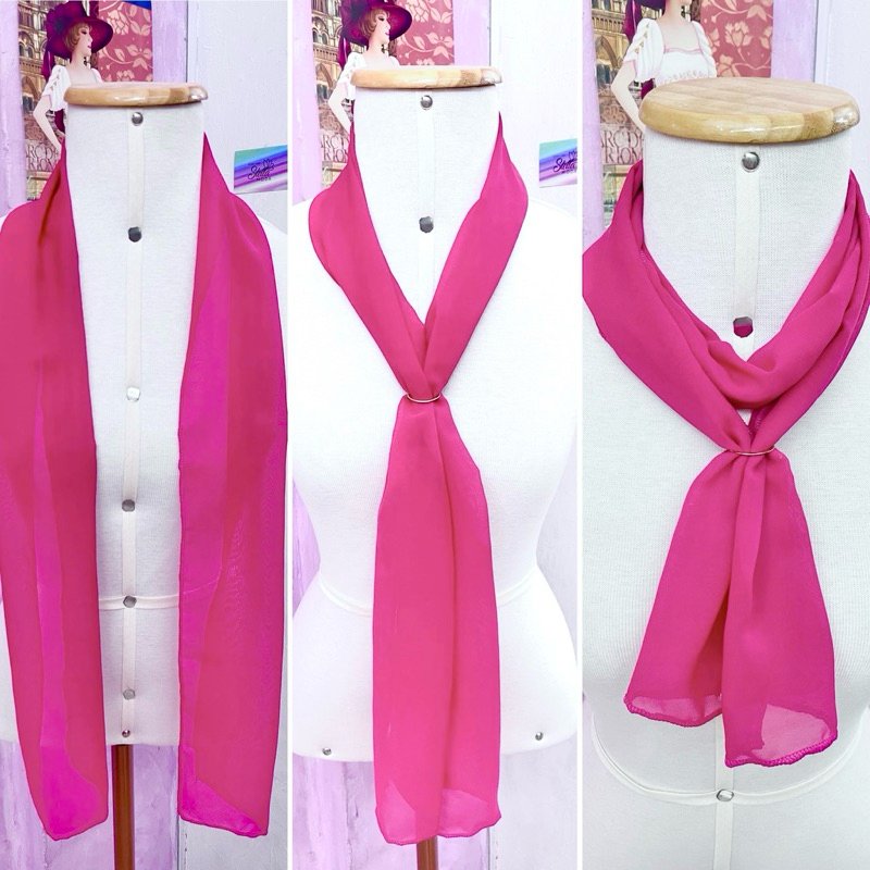 Echarpe Chiffon Rosa Pink – Elegância e Versatilidade para Mulheres
