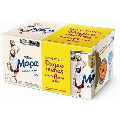 Leite Condensado Moça Integral: Pack Econômico 6 Latas