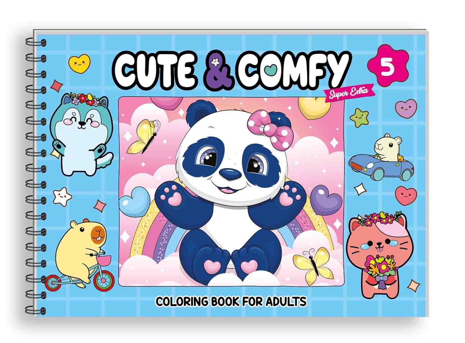 Livro de Colorir Adulto Cute & Comfy Super Extra Edição 05: Relaxamento e Criatividade com Capa Holográfica