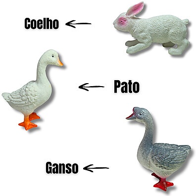 Animais da Fazenda de Borracha Grandes para Brincadeiras Educativas