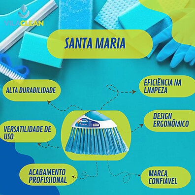 Kit Santa Maria: Rodo e Vassoura para Limpeza Rápida e Eficiente