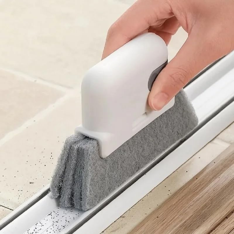 Limpador e Escova Avançados para Trilhos de Janela - Remoção Eficiente de Manchas e Sujeira