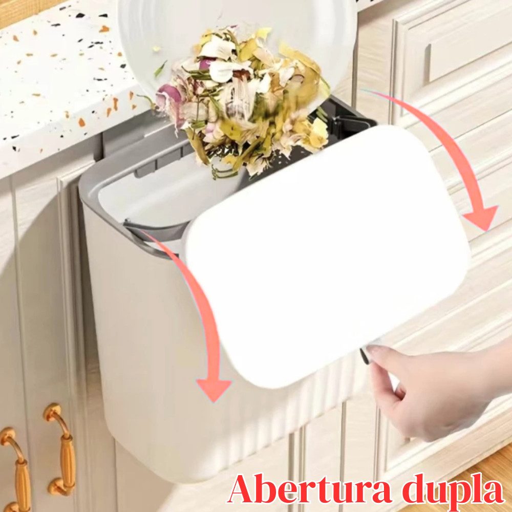 Lixeiras Automáticas Suspensas Rose Preta 9L – Prática e Elegante