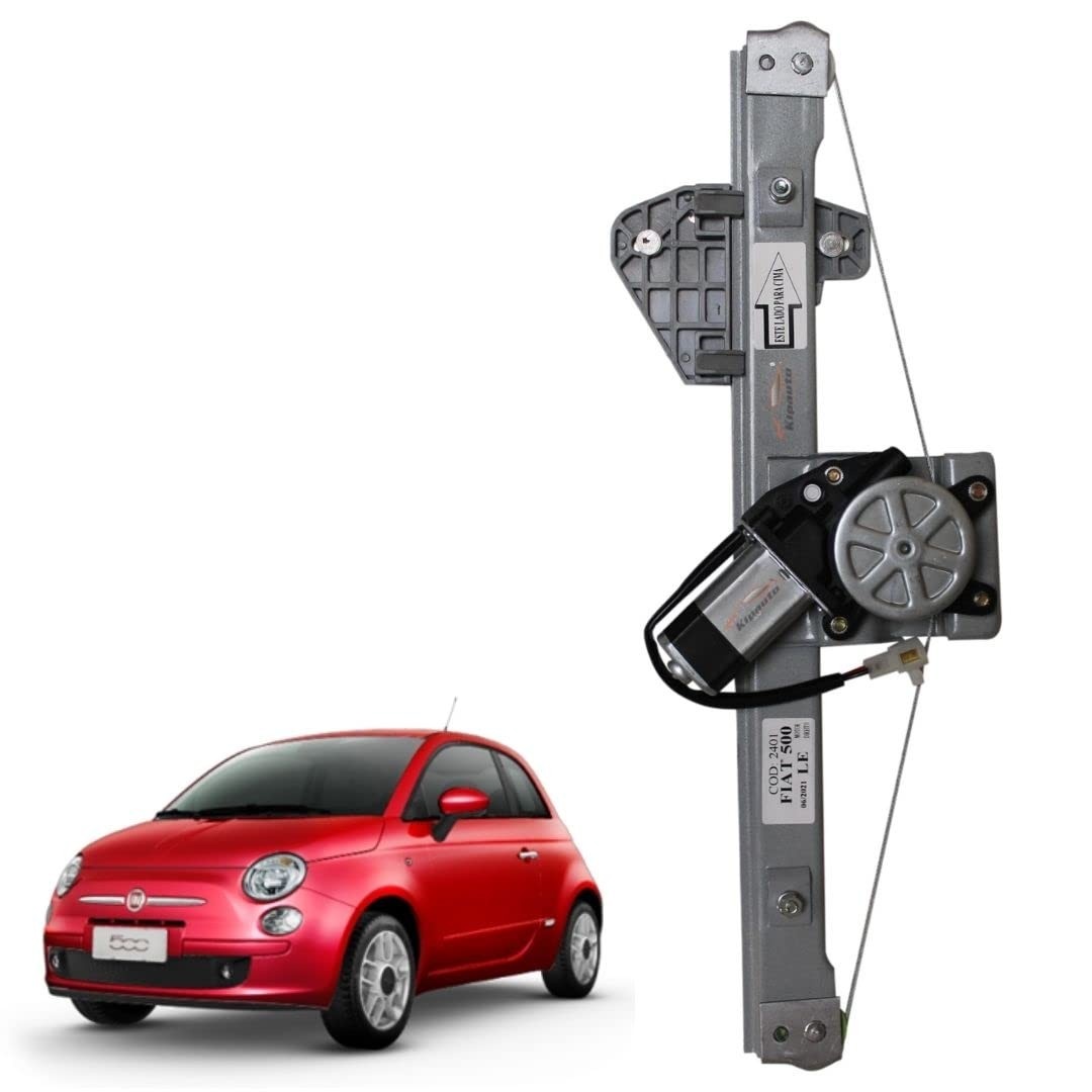 Máquina Vidro Elétrico Fiat 500 (2008+) Esquerda Completa com Motor