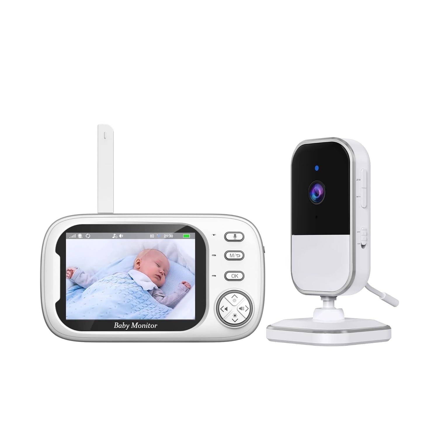 Babá Eletrônica com Tela LCD 3.5", Visão Noturna, Áudio Bidirecional e Monitoramento Inteligente