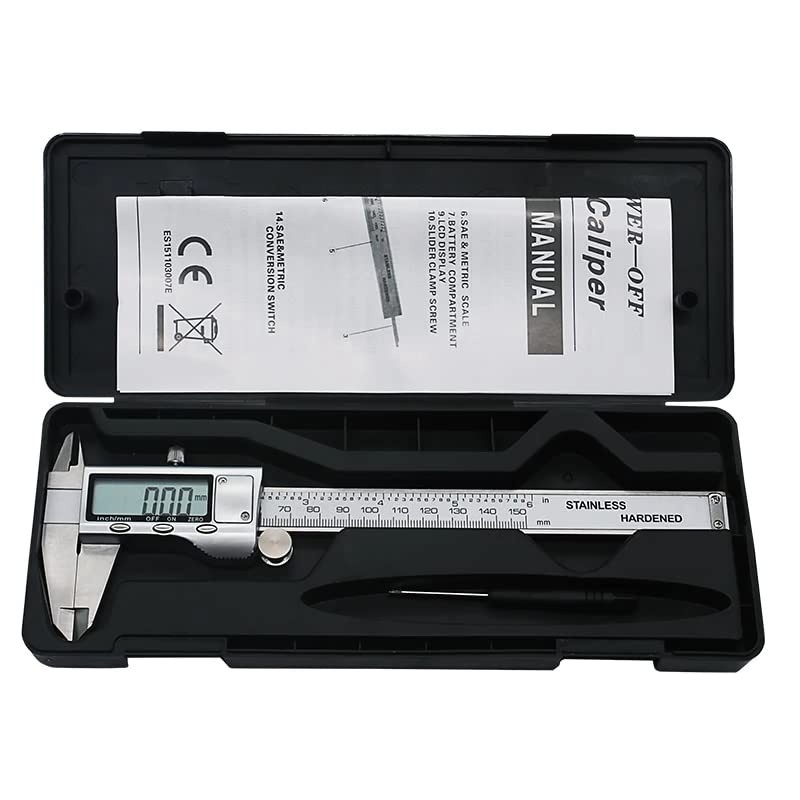 Paquímetro Digital de Precisão em Aço Inox 0-150mm (6") - Medição Profissional