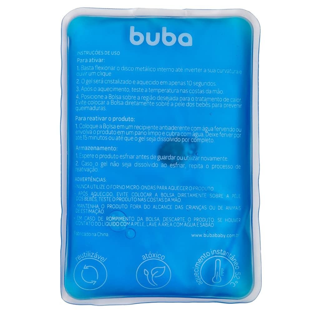 Buba Bolsa Térmica Instantânea em Gel Azul - Aquecimento Rápido em 10 Segundos