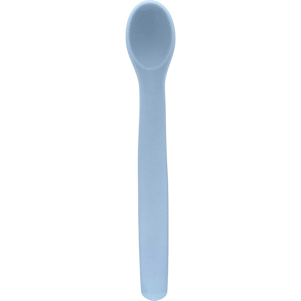 Colher Flexível em Silicone Azul da Buba - Ideal para Autoalimentação Segura e Divertida