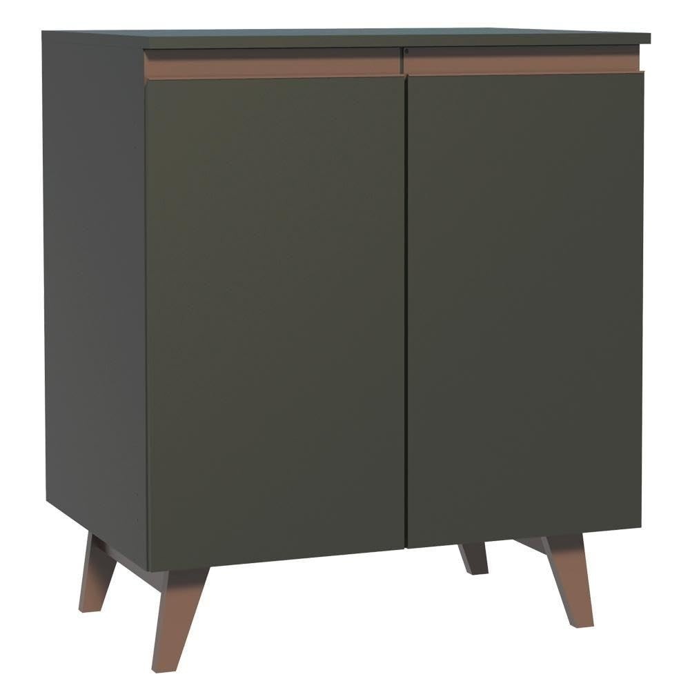 Balcão Madesa Reims 70 cm 2 Portas – Design Moderno e Resistente em Preto