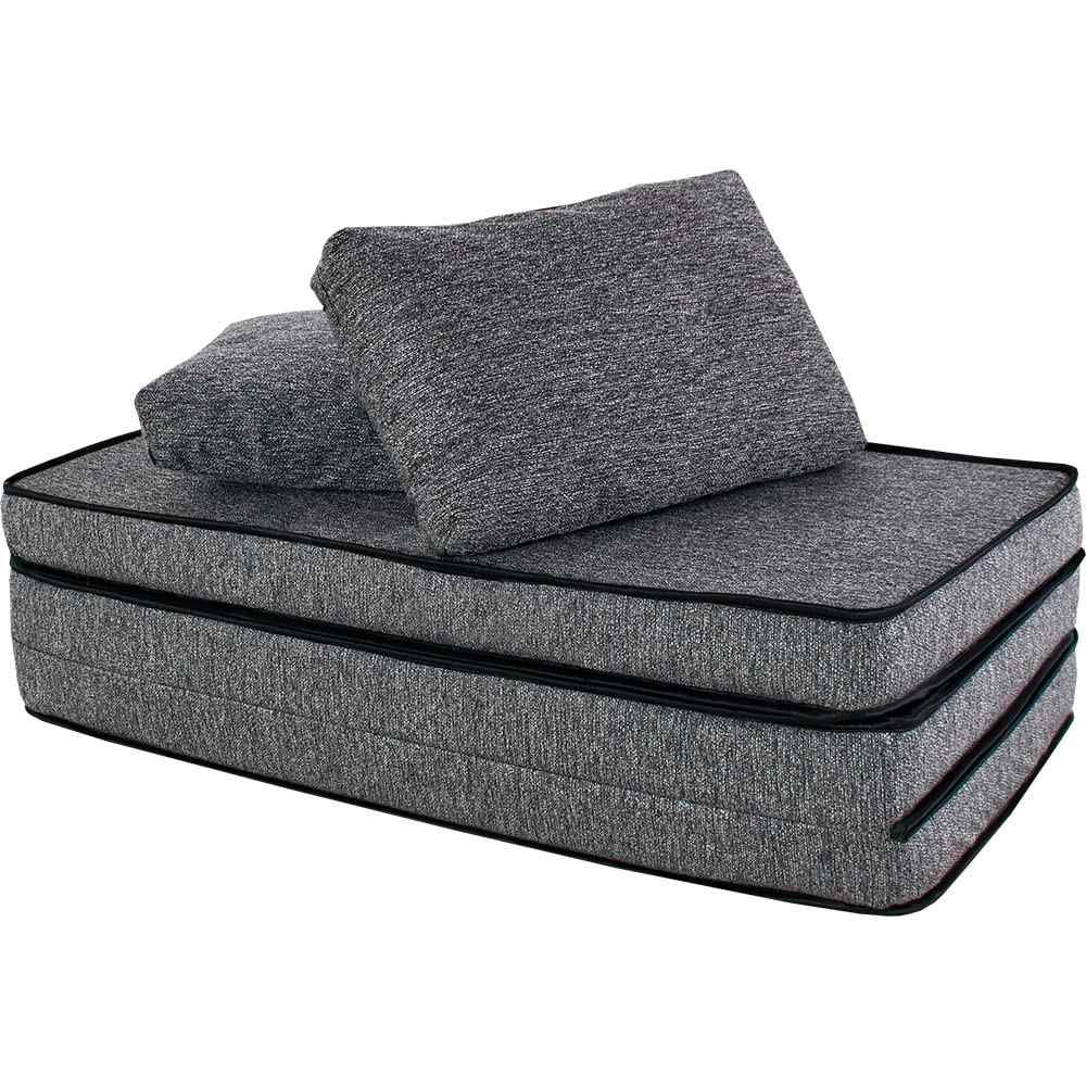 Puff Colchonete Dobrável 3 em 1 com Travesseiro - Sofá Cama Confortável e Versátil para Casa e Viagem