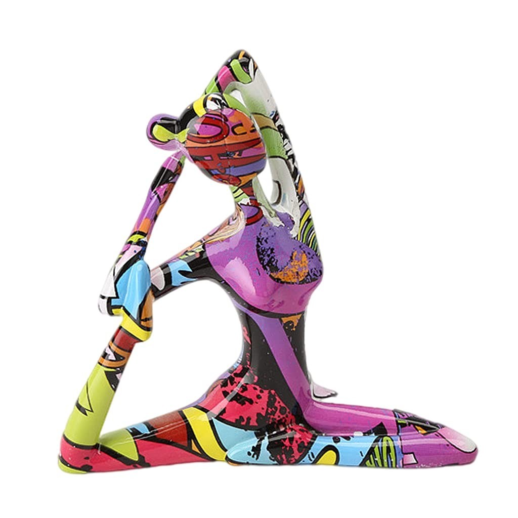 Estátua de Yoga em Resina - Decoração Elegante para Casa e Estúdio
