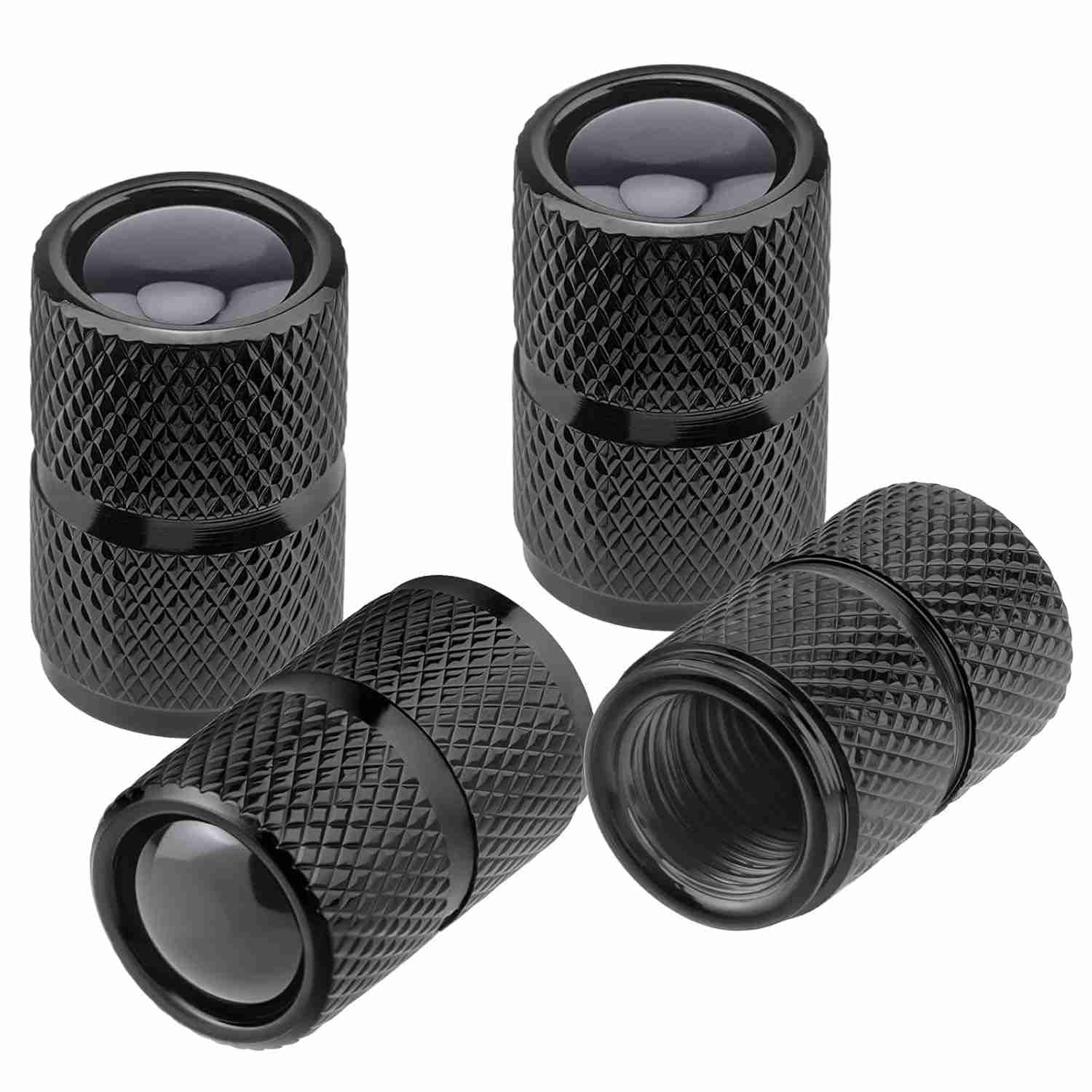 Tampas de Válvula de Pneu Universais em Alumínio - Proteção e Estilo para Seu Veículo (Kit 4 Peças)