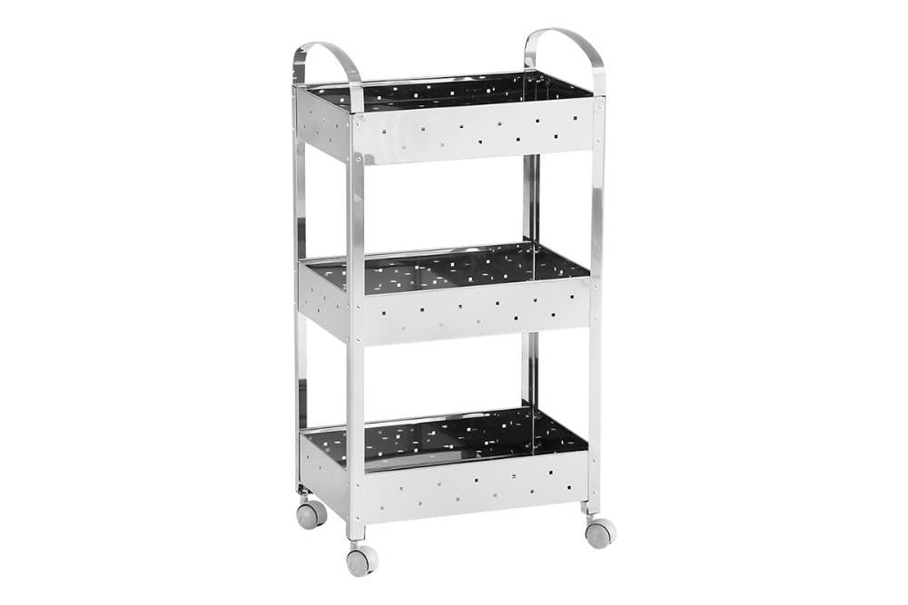 Organizador Suprema Brinox 40x28x77cm em Aço Inox | Design Moderno com Rodinhas