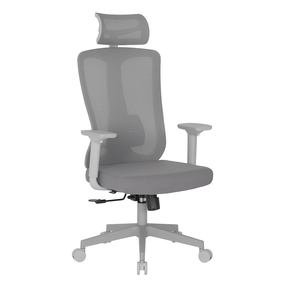 Cadeira de Escritório Ergonômica Maya DT3 com Encosto Mesh e Tecido | NR-17, Apoio de Cabeça 2D, Braços 3D e Até 136kg