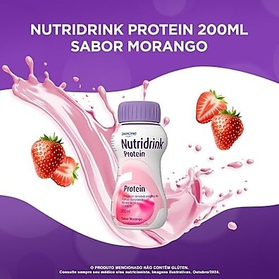 Nutridrink Protein Morango: Energia e Recuperação 200ml