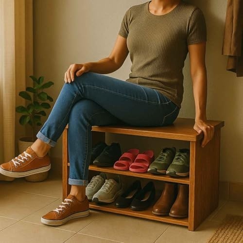 Sapateira Organizadora Moderna com Porta Sapatos - Design Elegante para Hall de Entrada