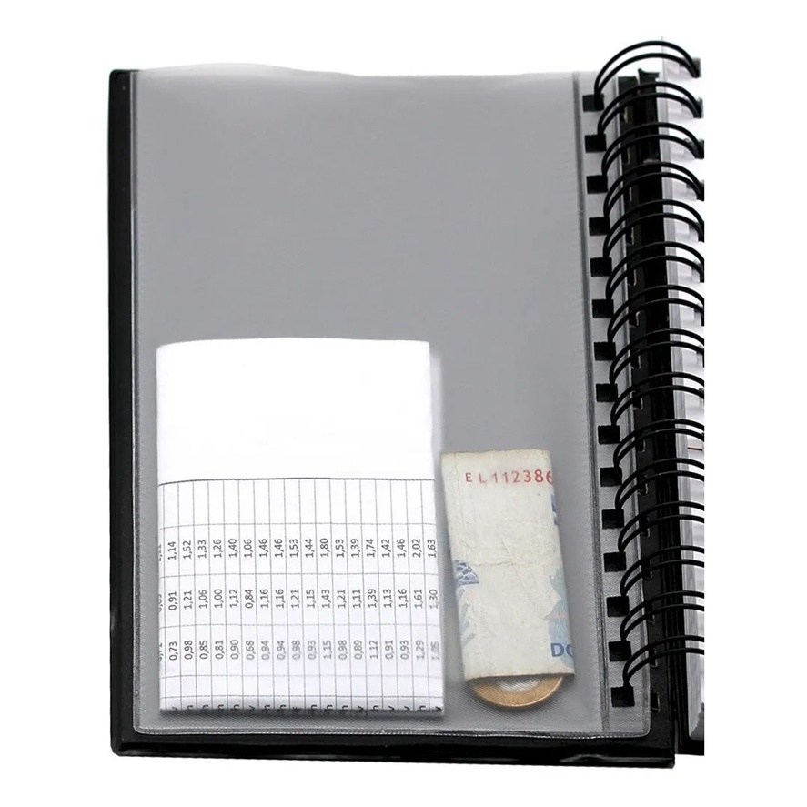 Envelope Canguru Transparente 21x15 cm para Agenda e Caderno – 50 Unidades