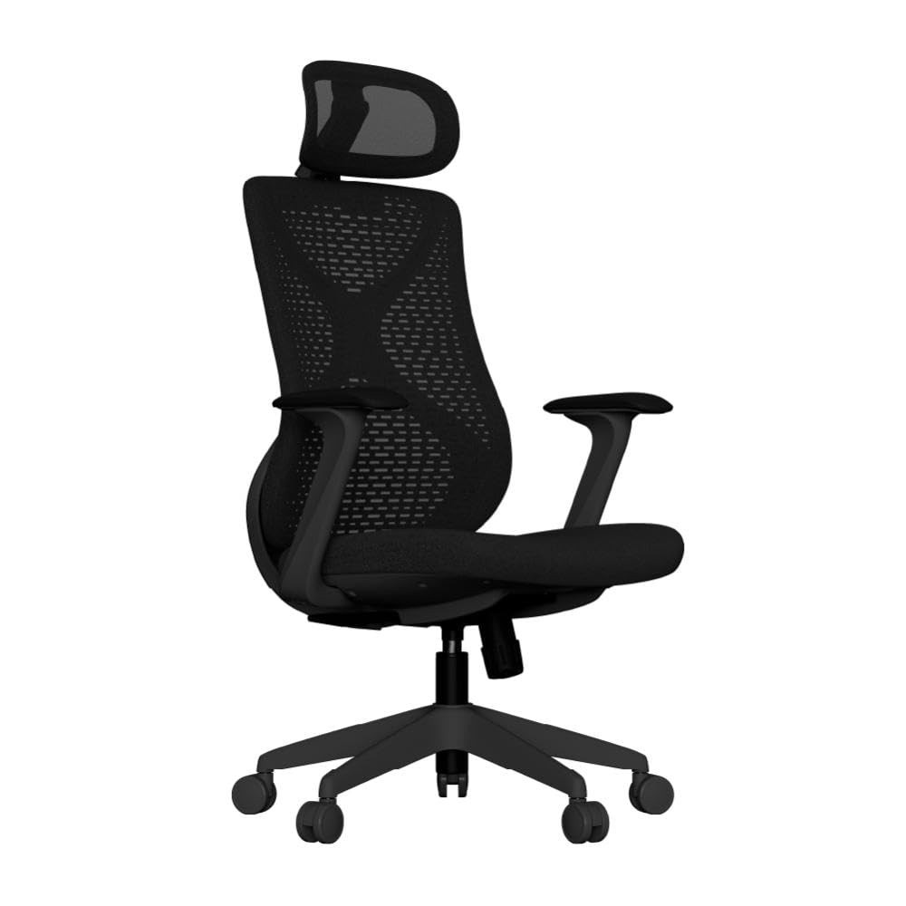 Cadeira Ergonômica Aiven Mesh com Apoio Lombar Ajustável, Reclino e Mobilidade 360° – Conforto Profissional para Home Office e Startups