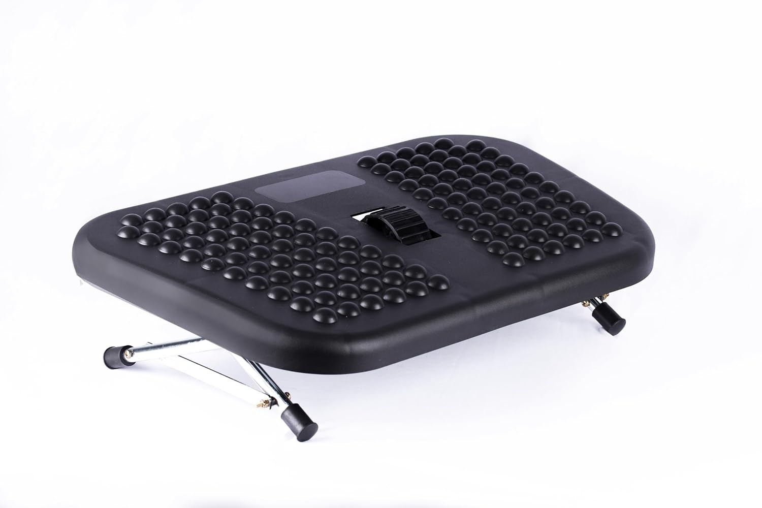 Apoio Pés Ergonômico Roldana Central 1.5.2.1 Preto - Conforto e Postura em Qualquer Ambiente
