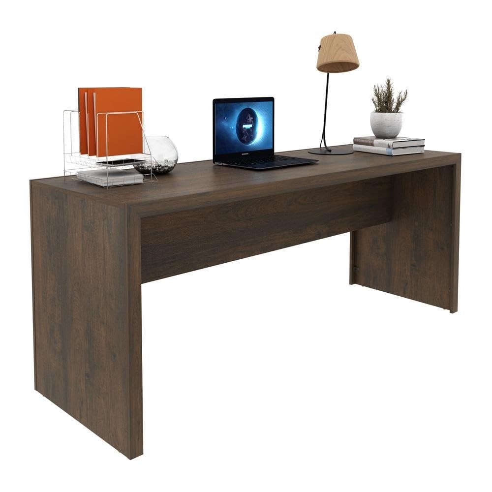 Escrivaninha 180cm Rústica Multimóveis CR25266 - Mesa de Escritório Espaçosa e Resistente