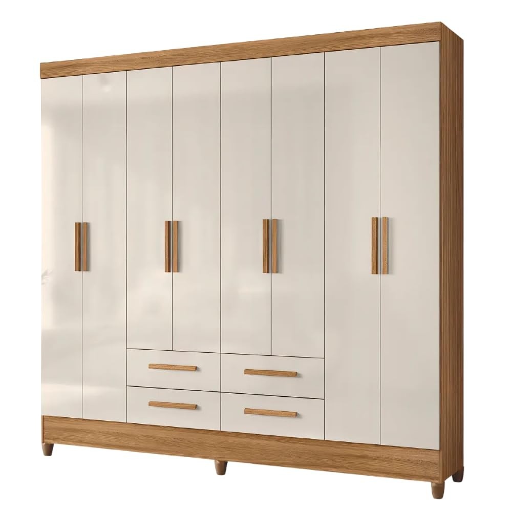 Guarda-Roupa Casal 8 Portas 4 Gavetas Flórida Moval - Design Moderno e Espaçoso