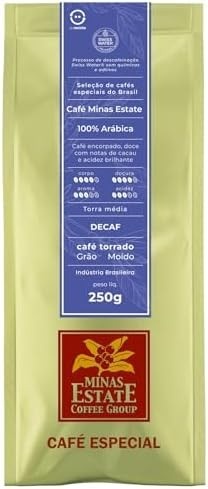 Café Especial Descafeinado Grãos 250g - Cafeína Extraída Naturalmente