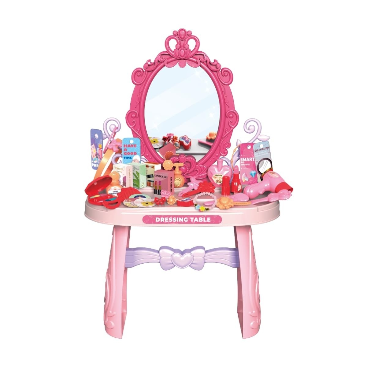 Penteadeira Infantil Princesa com Espelho e 46 Acessórios - Maxi Toys