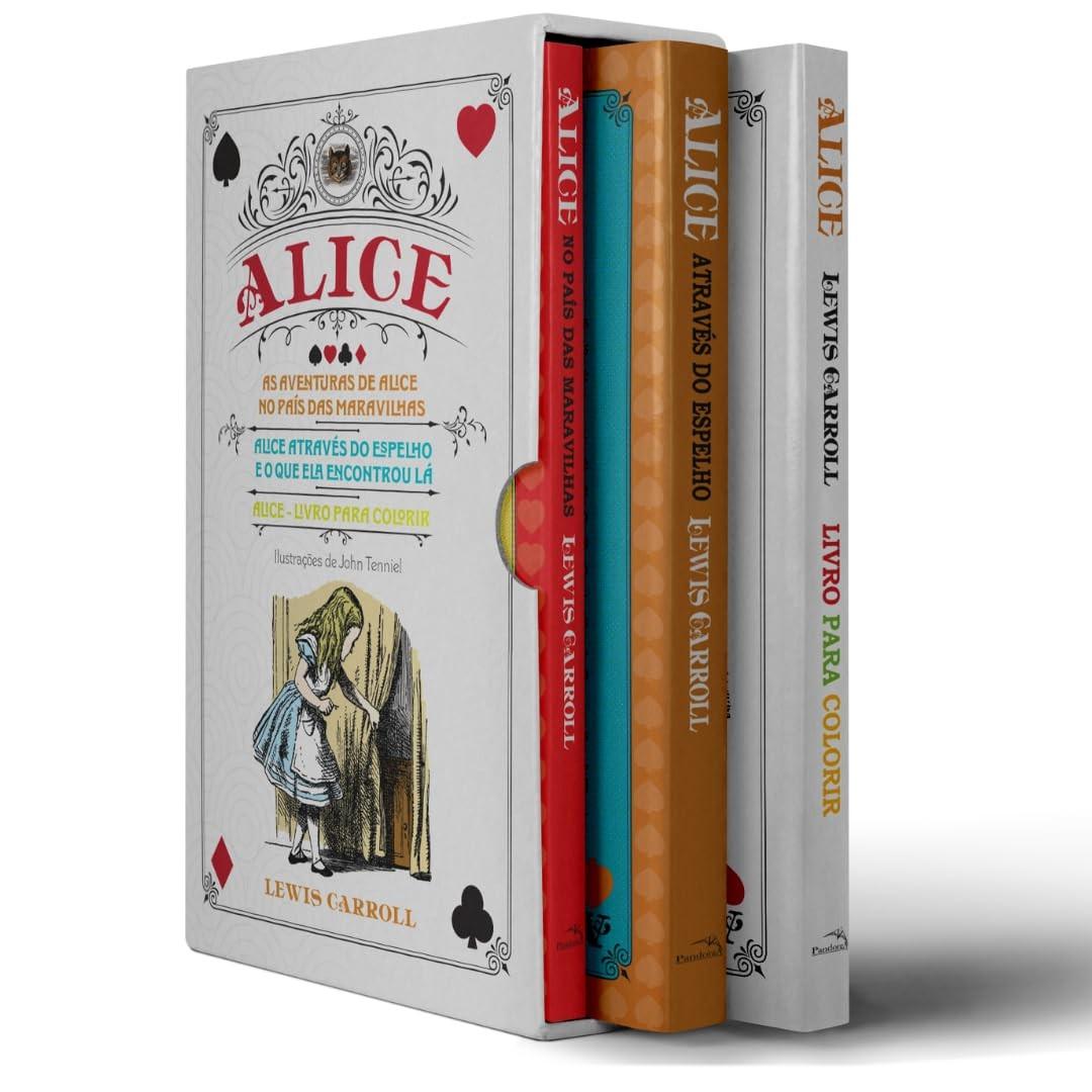 Box Mágico: Alice No País Das Maravilhas + Através Do Espelho + Livro Para Colorir