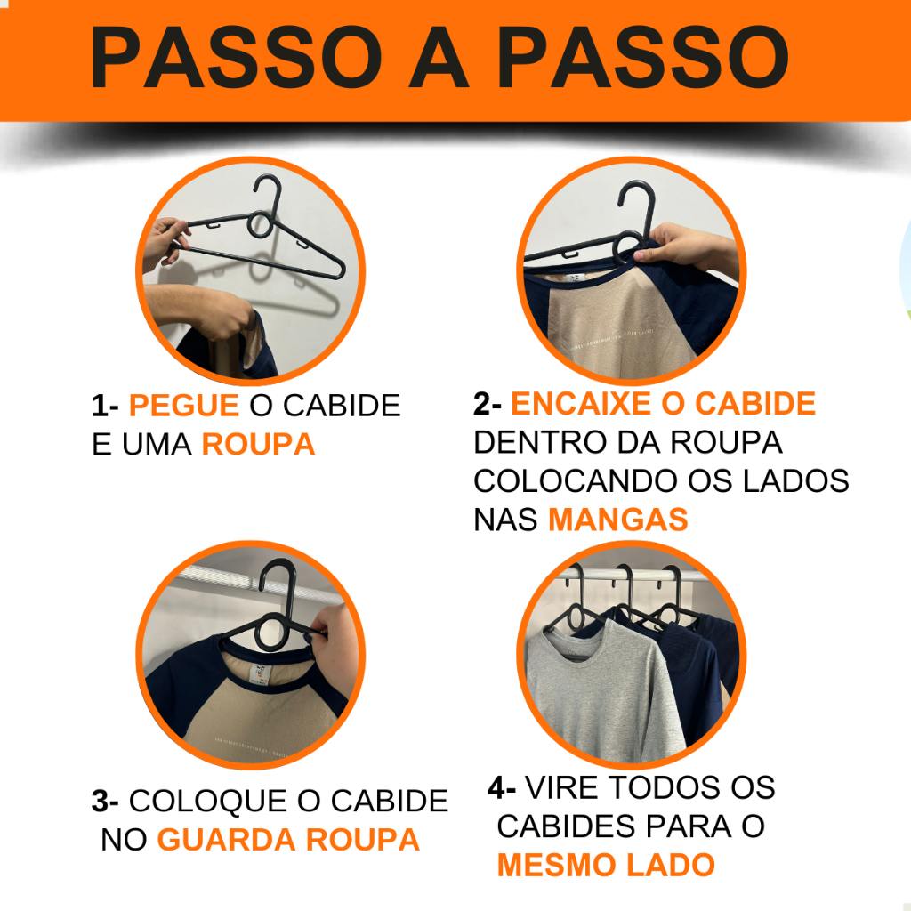 Cabide Adulto Branco 100 Unidades - Resistente e Esperto