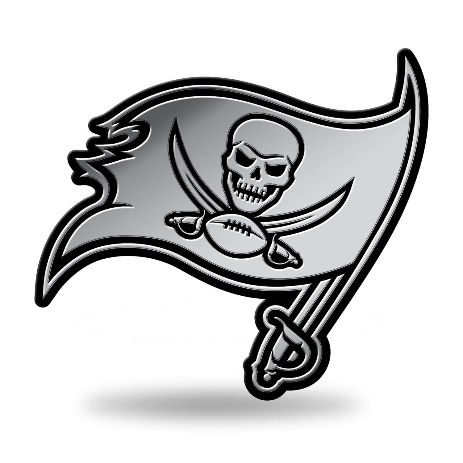 Adesivo 3D NFL Tampa Bay Buccaneers Cromado - Mostre seu Espírito de Fã!