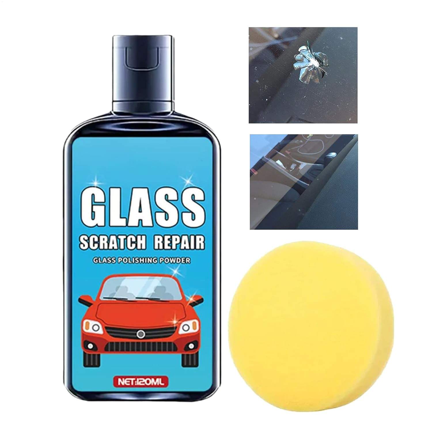Bohany Removedor de Riscos para Para-brisa | 120ml com Esponja - Polimento Cristalino e Segurança para seu Carro