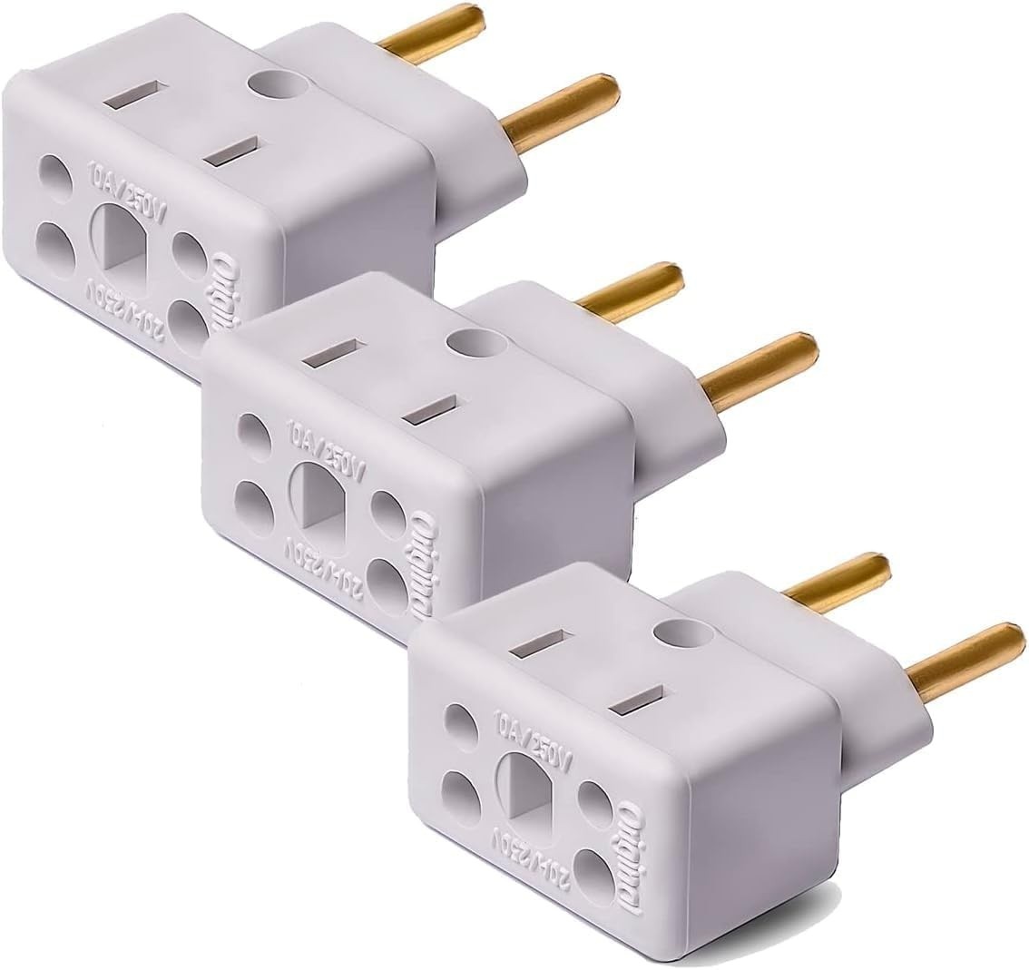 Kit 3 Adaptadores Tomada Universal Benjamin Bob Esponja 10A/20A Bivolt