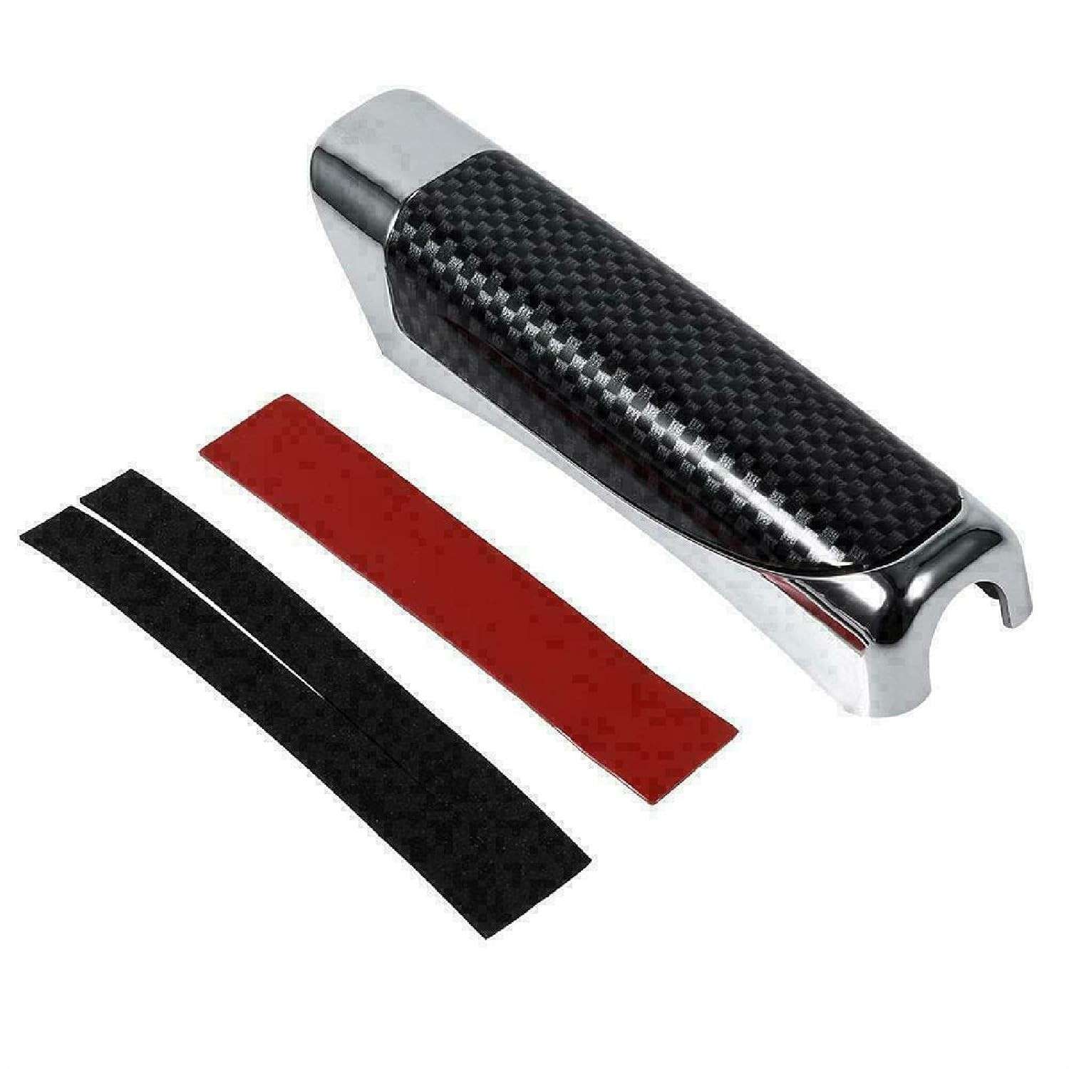 Capa Fibra de Carbono Universal para Freio de Mão - Estilo Esportivo e Proteção ABS Cromada