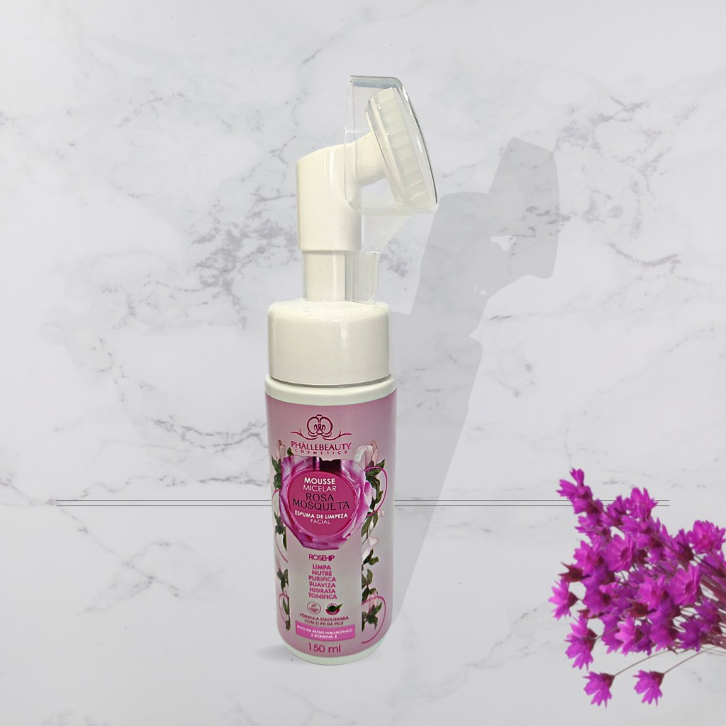Espuma Facial Rosa Mosqueta Phallebeauty: Limpeza e Hidratação em 1 Passo