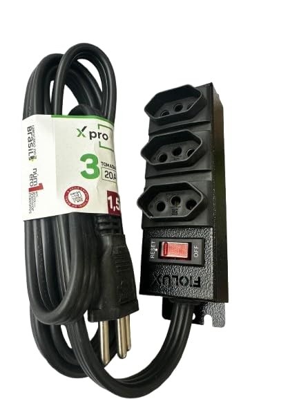 Filtro de Linha Pro 3T 20A: Proteção Essencial para Seus Equipamentos com Cabo de 1,5m