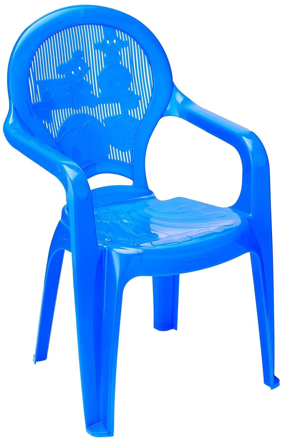 Cadeira Monobloco Infantil Catty Estampada com Braços - Tramontina Azul
