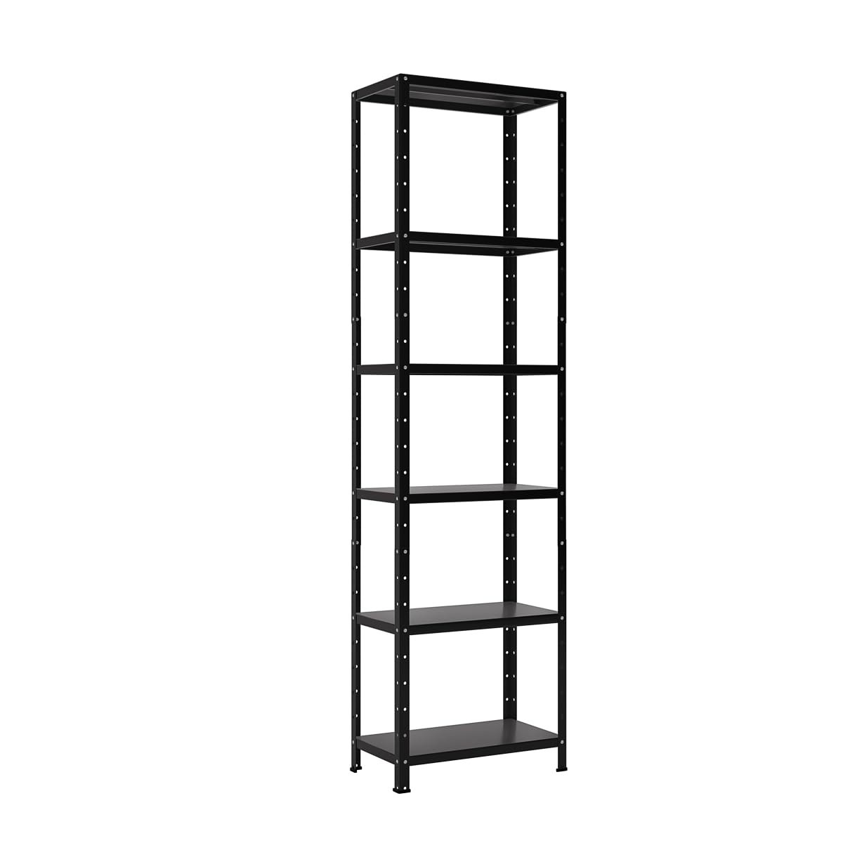 Estante de Aço com 6 Bandejas Preta - 40cm | Resistente e Moderna