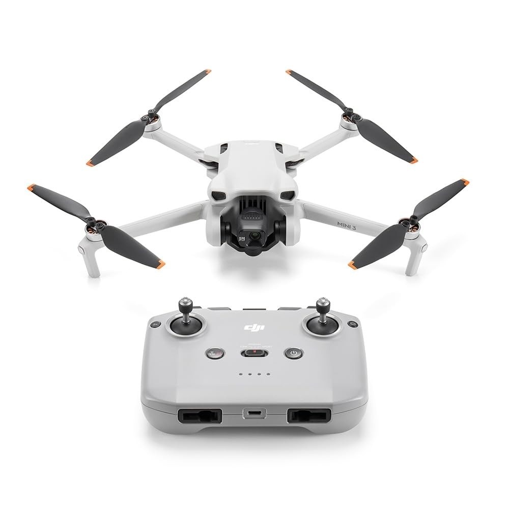 Drone DJI Mini 3 com Controle RC-N1: Vídeos 4K HDR e Voo Estável | DJI038