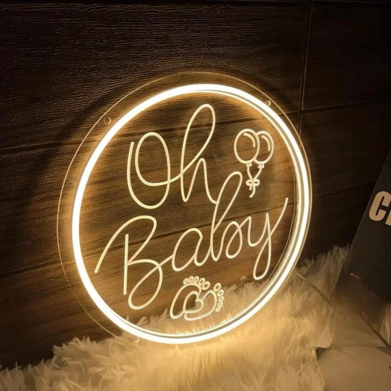 Painel de Acrílico com Neon LED 50x50 cm Personalizado – Ilumine Seu Espaço com Estilo