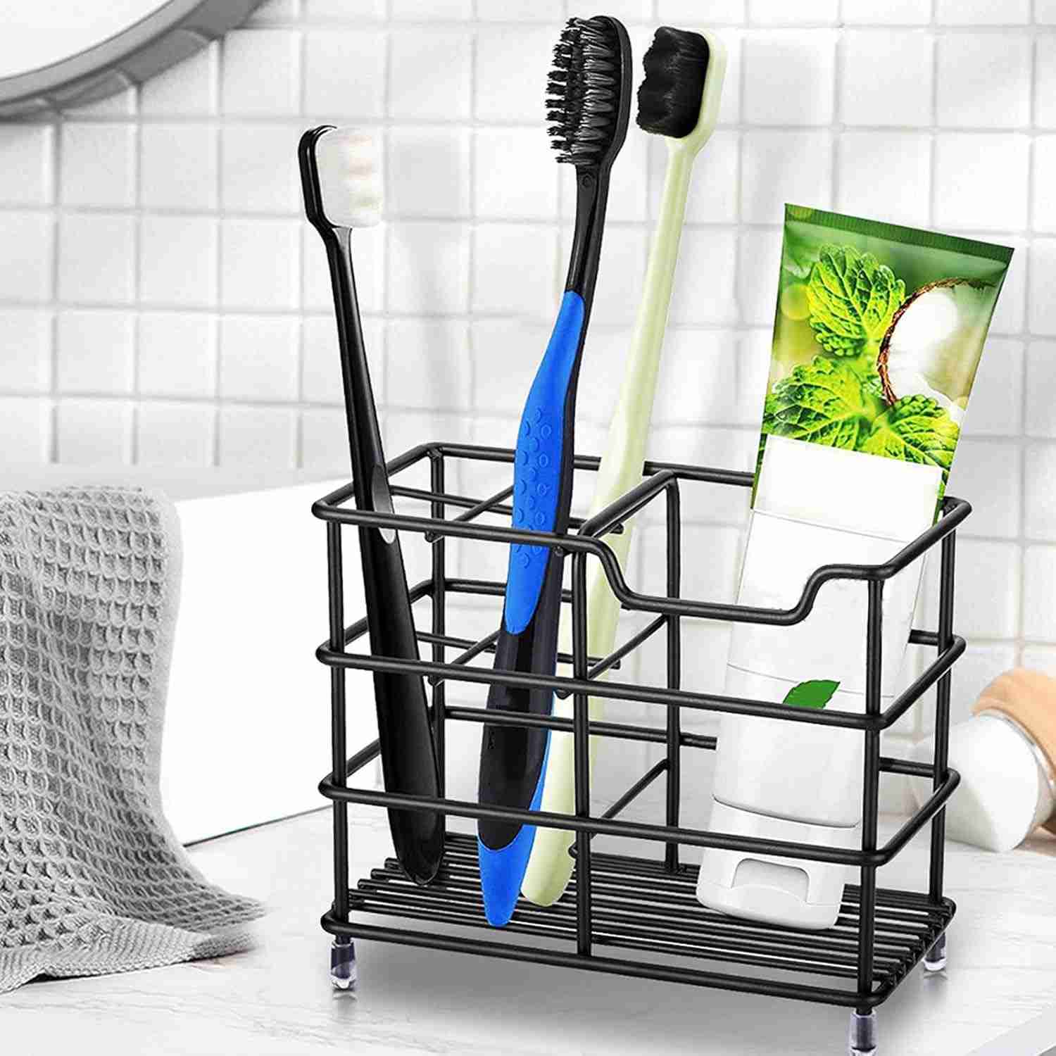 Suporte de Escova de Dentes Moderno para Banheiro – Organize com Estilo e Praticidade