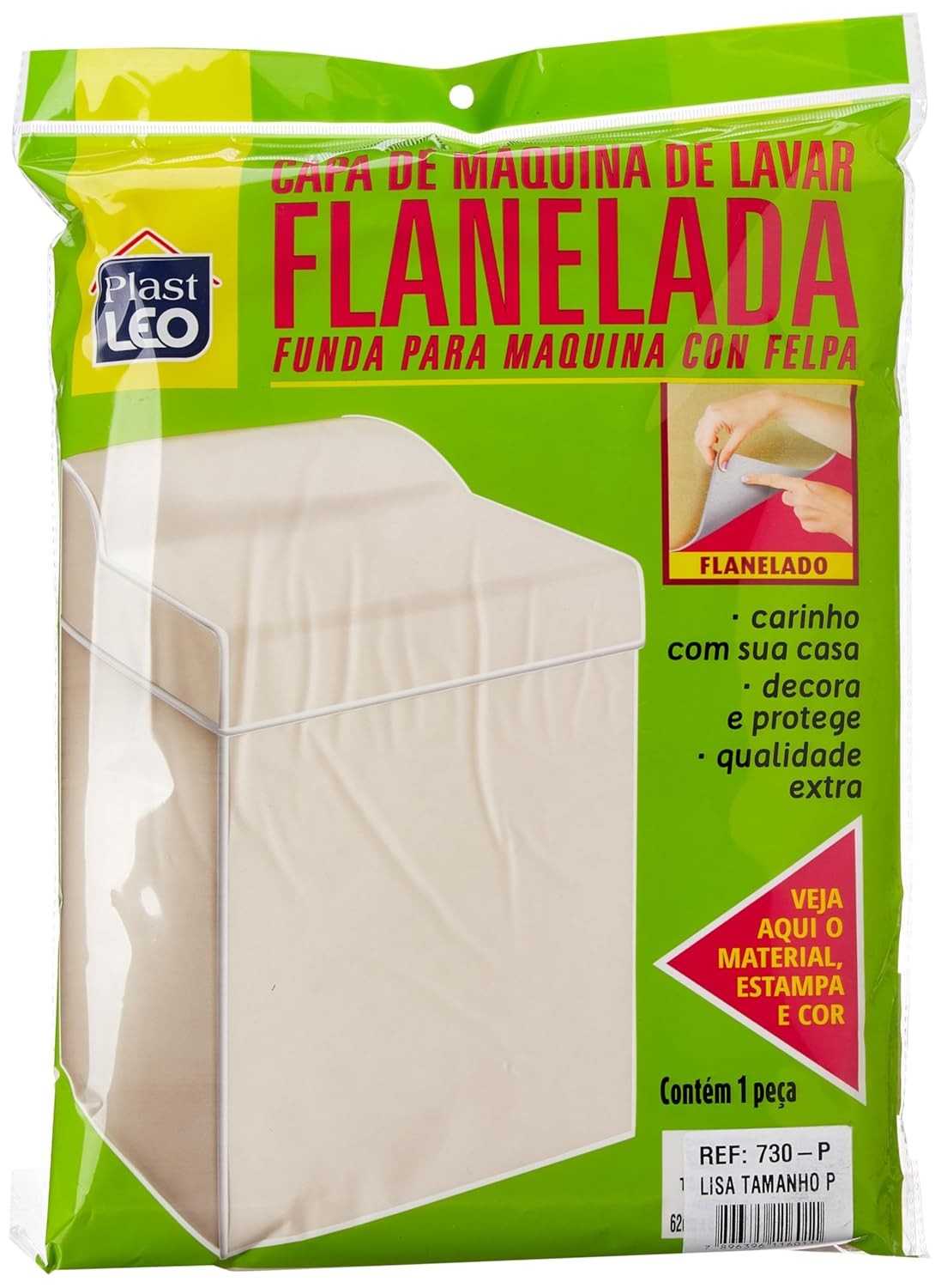 Capa para Máquina de Lavar Flanelada Branca - Proteção Total e Estilo