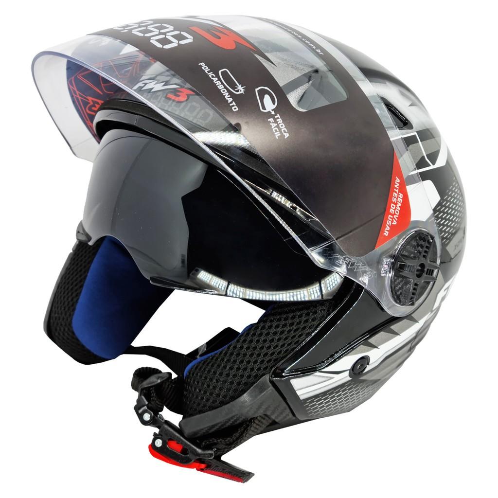 Capacete FW3 X Open Up: Segurança e Estilo!