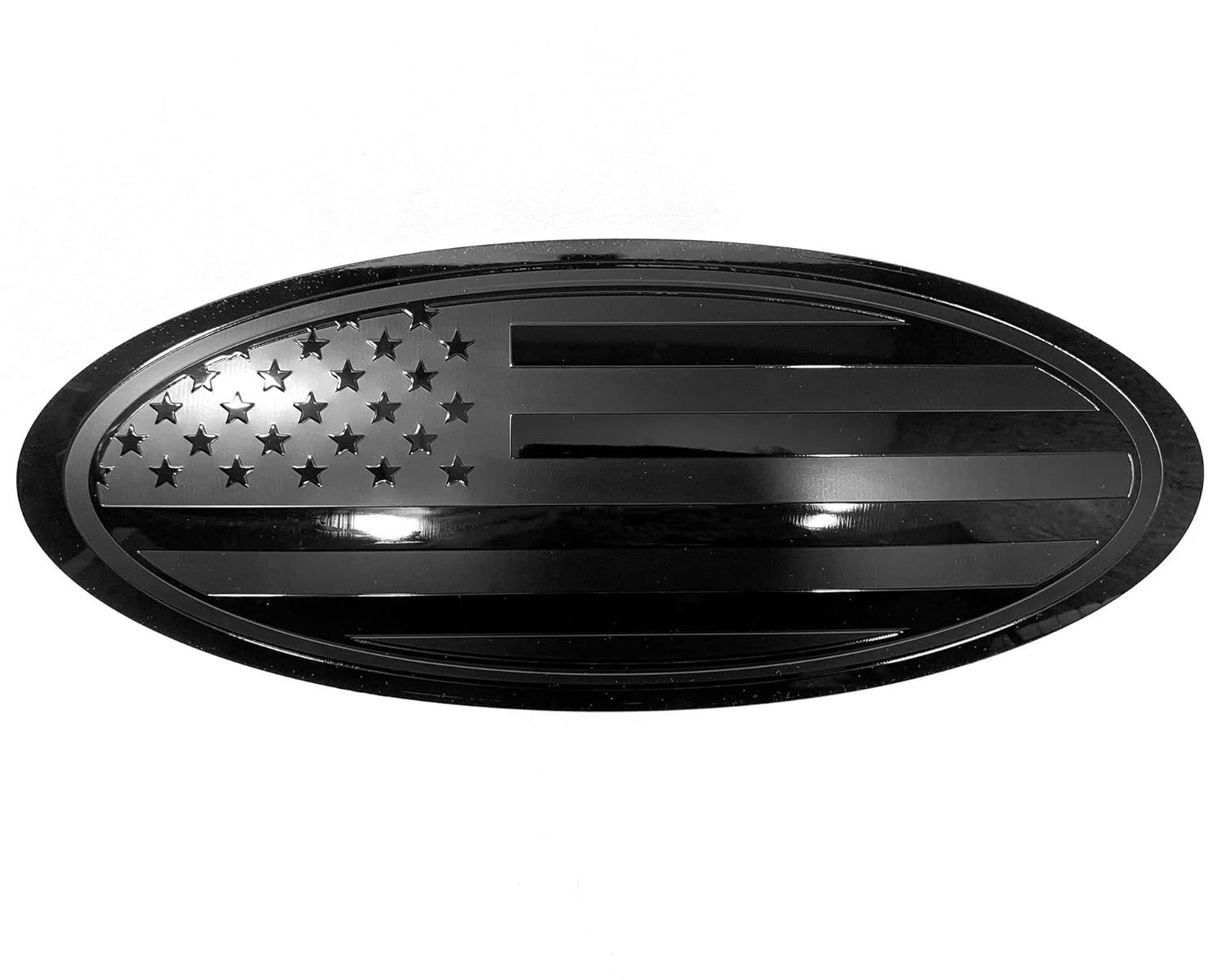 Emblema Traseiro Metal 5" Ford Bronco Sport - Estilo Bandeira Americana Preta