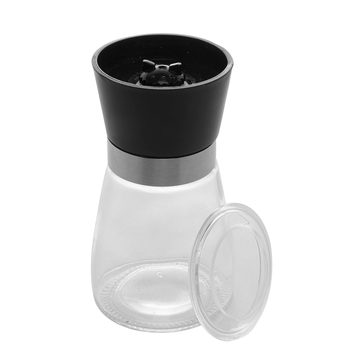 Moedor de Temperos de Vidro com Tampa Preta 170ml - Lyor | Frescor e Estilo na Sua Cozinha