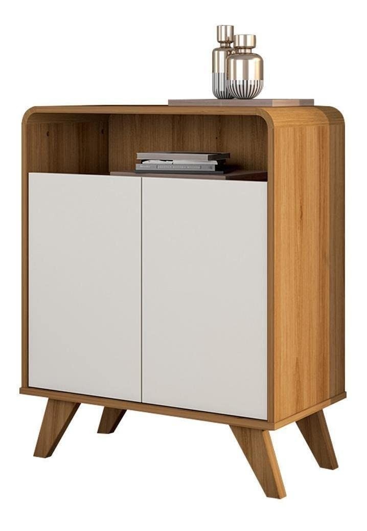 Aparador Retrô 2 Portas Nature Off White - Estilo e Funcionalidade para seu Ambiente
