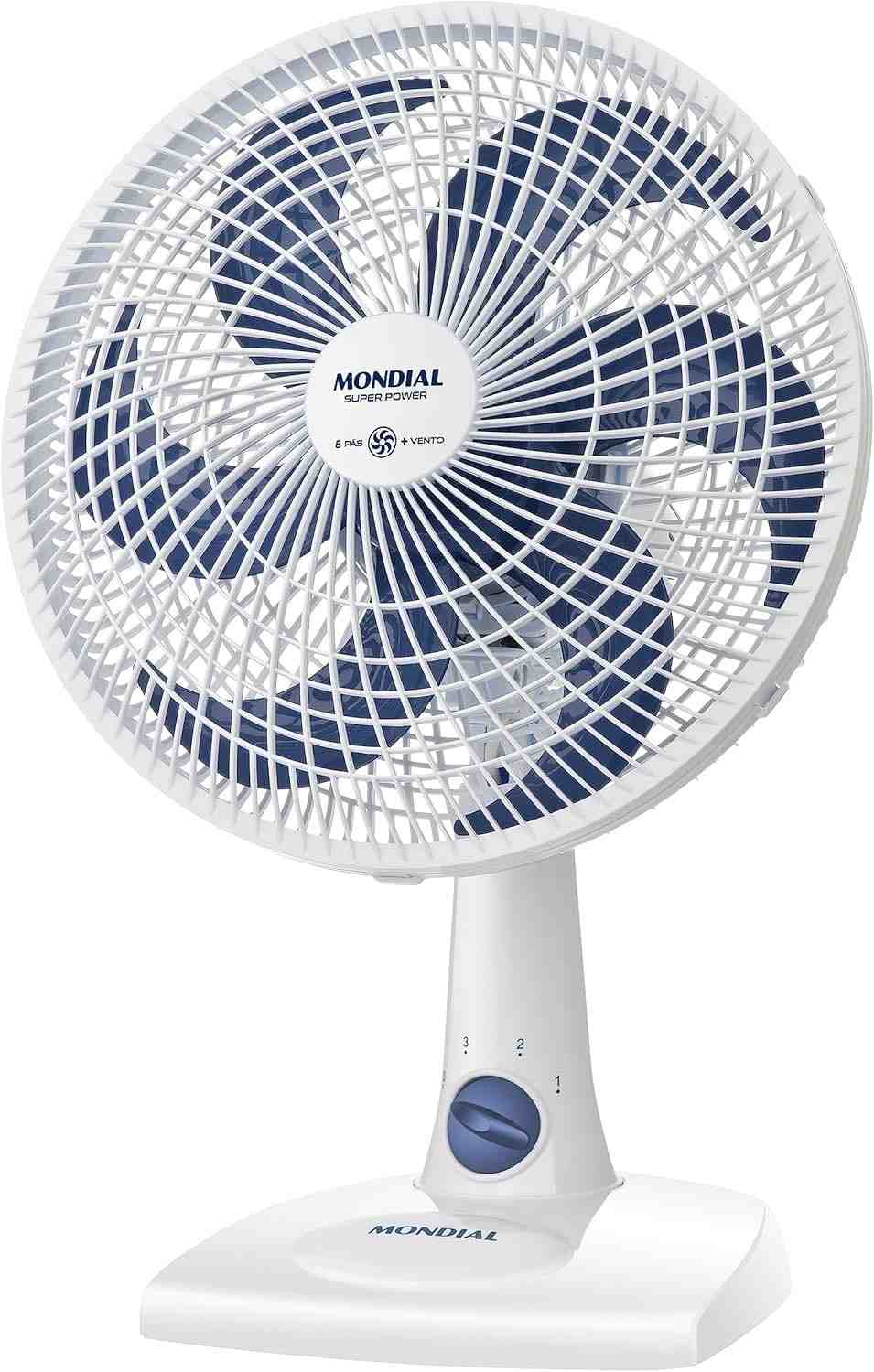 Ventilador de Mesa Mondial 220V 30cm 6 Pás Super Power VSP-30-W - Potência e Conforto com Estilo