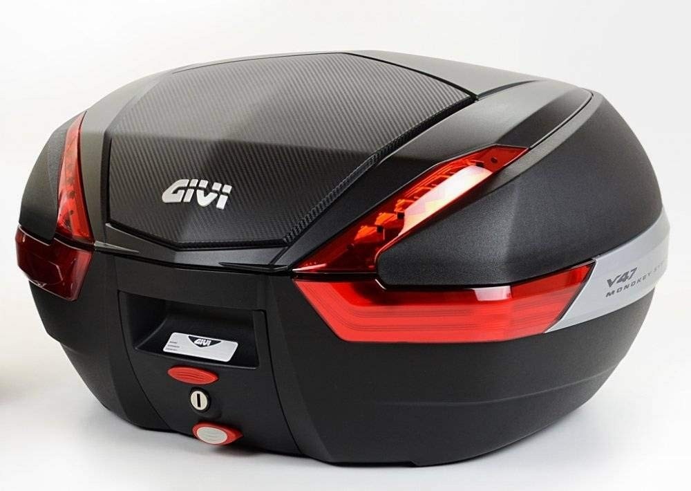 Bauleto Givi V47NN Monokey 47L Vermelho: Segurança e Estilo para Sua Moto